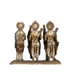 Brass Ram Darbar Idol | 6.5" x 8" x 5.5" (16.5 x 20.3 x 14 cm) | 1.360 kg Lightweight Sacred Art | Intricate Divine Family | Premium Collection